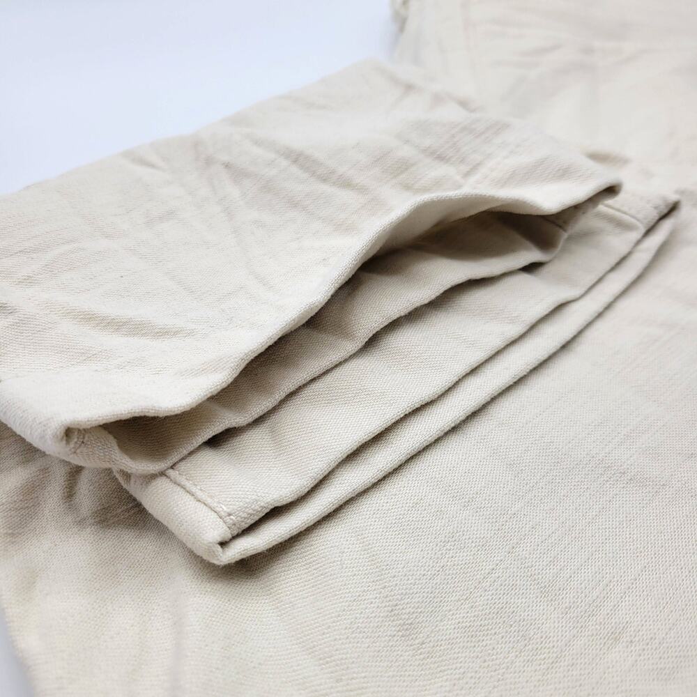 J Crew Pants Women's 12 Beige High Rise Cropped 100% Cotton Casual Comfort Soft - Picture 6 of 9